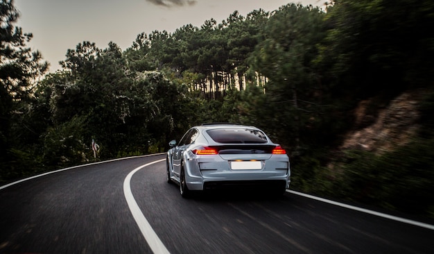 sport-car-with-black-white-autotuning-driving-forest_114579-4076